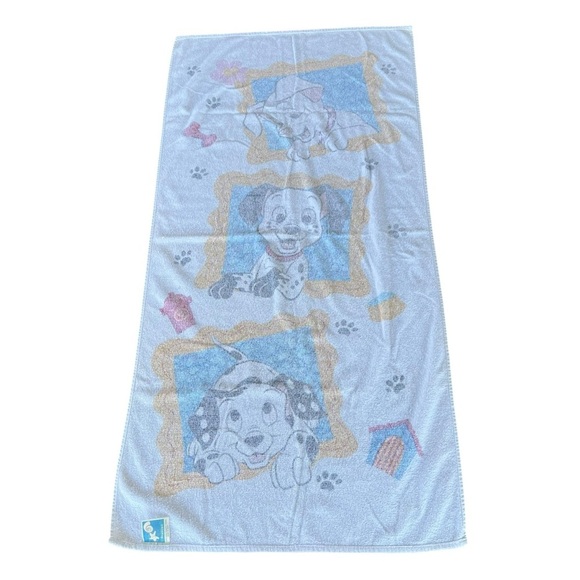 VTG Disney 101 Dalmatians Beach Towel Franco 100% Cotton Made In Brazil 27x53 - Picture 2 of 10